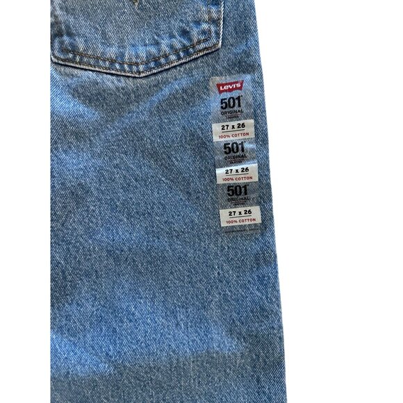 LEVIS 501 Womens Cropped Denim Jeans 27x26 NEW - Picture 3 of 7